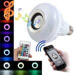 LED RGB bluetooth Speaker Bulb Wireless 12W Power Music Playing Light Lamp