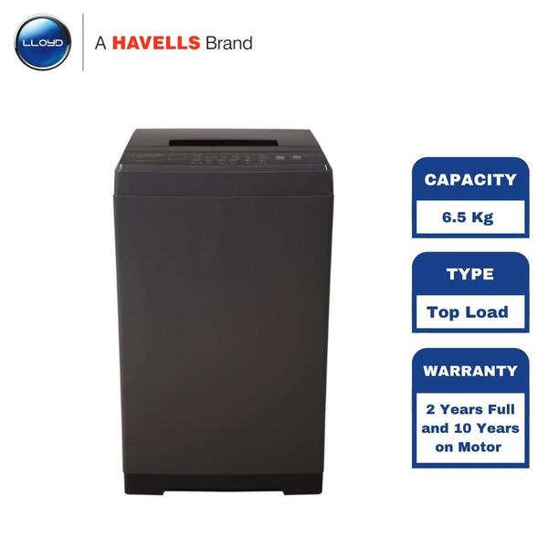 Lloyd (A Havells Brand) 6.5 Kg Fully Automatic Top Loading Washing Machine - GLWMT65GI1