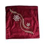 Velvet Material Flower Design Washable Cushion Cover 16*16 Inches