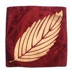 Velvet Leaf Design Cushion Cover 16*16 Inches