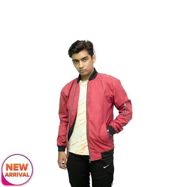Men's Formal Double Layered Plain Wind/Dustproof Bomber jacket