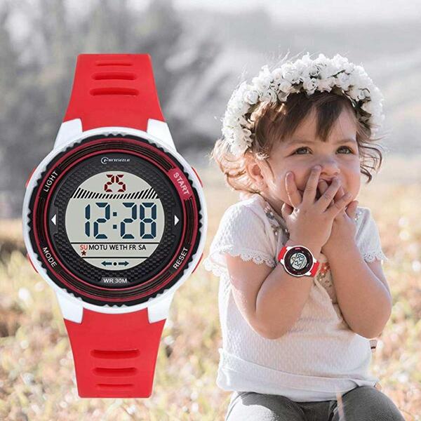 MINGRUI Kids Digital Waterproof Back-Light Alarm Stopwatch Multi-Functional Backlight Watch For Children
