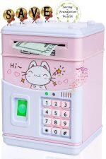 Mini ATM Password Money Bank, Electronic Piggy Bank, Cash Coins Saving Cartoon Safe Box