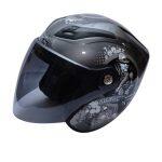 MRD Auto Grey Abstract Printed Half Shine Helmet – (518Dv)