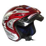 MRD Auto Red/Grey Half Shine Helmet – (Al208)