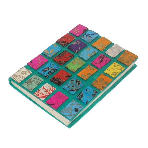 Multi Patch Hardcover Nepali Kagaj Notebook size 15*21 cm 50 sheet