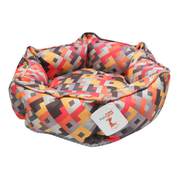 Multicolor Hexagon Small Cat Bed