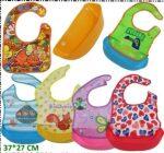 Multicolor Silicone Baby Detachable Waterproof Apron Bibs