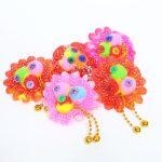 multicolored flower design rubberband for women set of 6