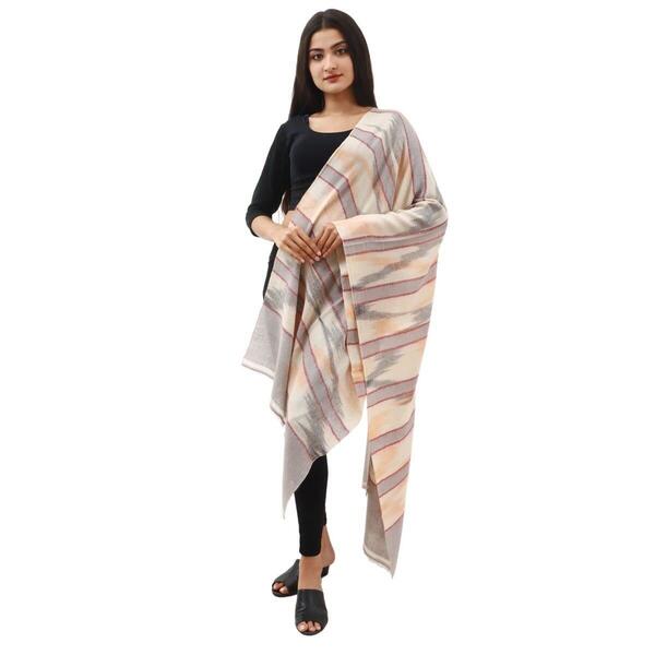 Multicolour Dhaka Printed Pasmina Shawl For Women