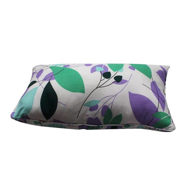 Multicolour Rectangle Shapped Leaf Printed Pillow