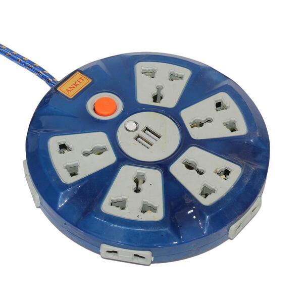 Multiplug Portable Heavy duty Extension Cord (Board/ Socket)- 10 ways socket Multi plug - Blue 3M