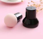 Mushroom Makeup Sponge Cosmetic Blender Puff Latex Free Face Sponge Beauty Puff Makeup Brush Sponge with Handle Case for Concealer BB Cream Foundation Makeup Tools