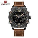 Naviforce Brown/Black Analog-Digital Watch For Men 9128 B/Y/D.BN
