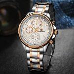 NAVIFORCE Nf9089M Luxury Chronograph Watch For Men– Golden/Silver