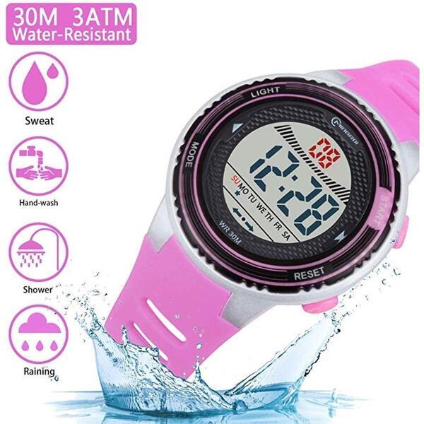New Design Kids Digital Waterproof Back-Light Alarm Stopwatch Multi-Functional Backlight Watch For Children