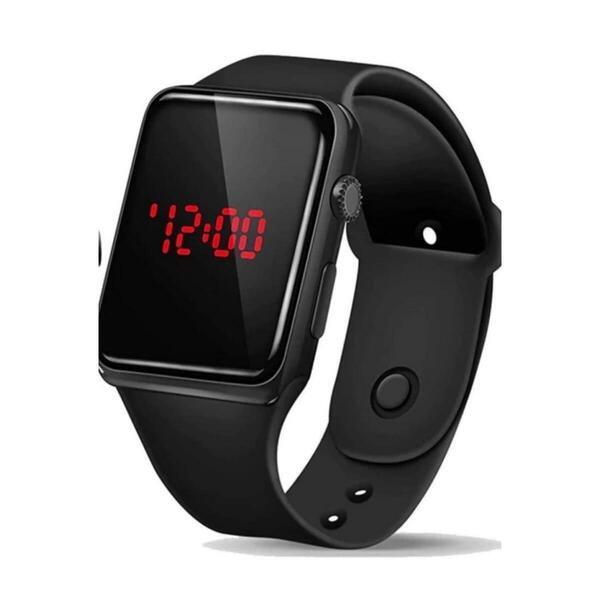 New Generation Dial Black Color Square Led Watches For Kids Digital Watch