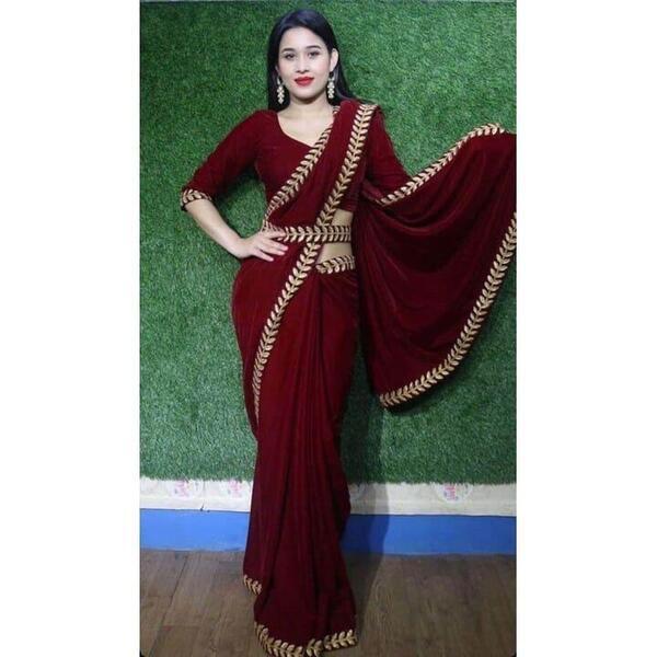 New Velvet Saree For This Teej