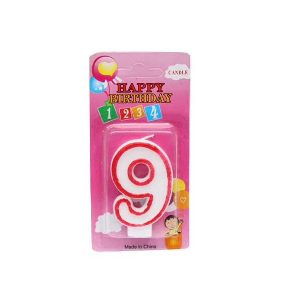 Nine Birthday Candle
