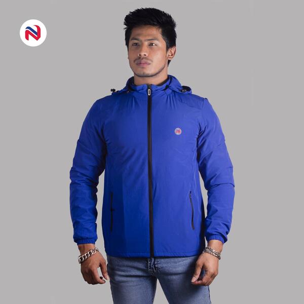 Nyptra Royal Blue Premium Net Inside Windcheater Jacket For Men