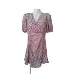 Oasis Collection Printed Georgette Drawstring Wrap Dress For Women