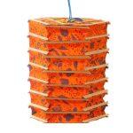 Lokta Paper Flower Printed Handmade Lamp Shades