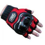 Original Pro-Biker Half Synthetic Leather Motorcycle Gloves (Red)