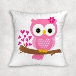 Owl Printed Cushion Cover Only