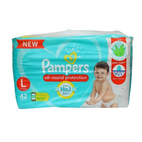 Pampers Large Size(9-14 Kg) Diaper-42 Pants