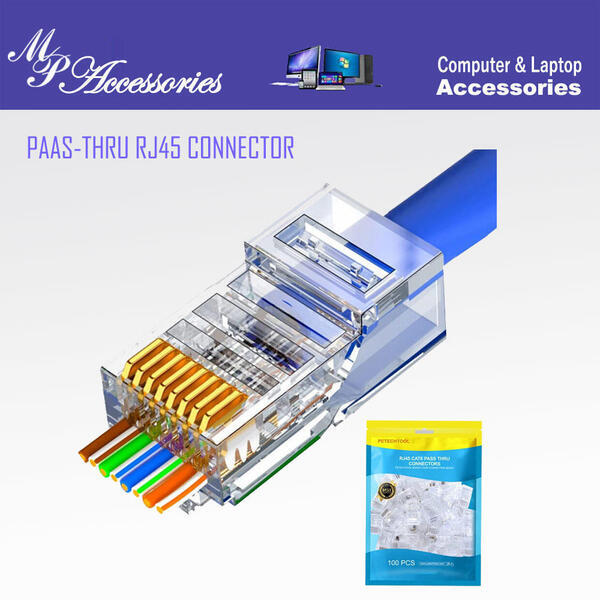 Pass-Thru RJ45 CAT5E, Pass Through Connectors