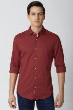 Peter England Maroon Full Sleeves Casual Shirt For Men PJSFPSSP239510