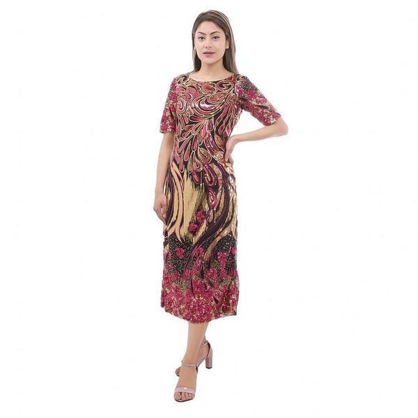 Sequined Patterned Dress For Women