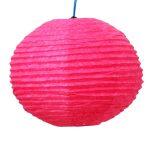 Self Flower Lokta Paper Handmade Hanging Lamp Size 11*11 Inch