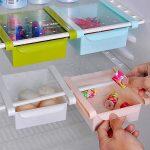 Plastic Refrigerator Storage Rack, Table Stationary Organizer, Storage Sliding Drawer, Fridge Tray, Color May Vary