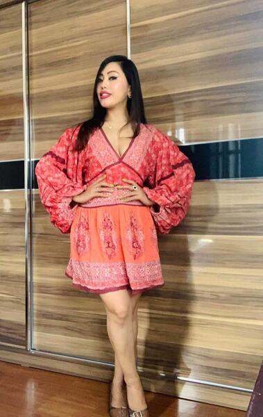 Plunging Neckline Boho Short Dress