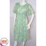 Plus Size Half Sleeve Adjustable Waist Dress For Women