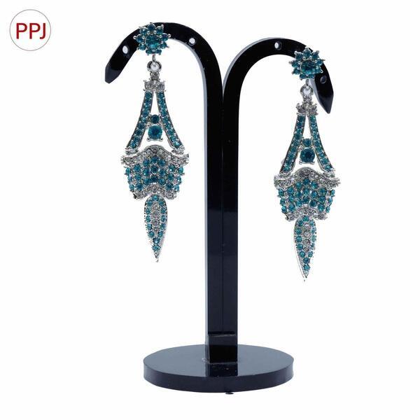 Ppj Collection Ilavarasi Gold Plated Colourful Flower Multi Colour Earring For Women - 1 Pair