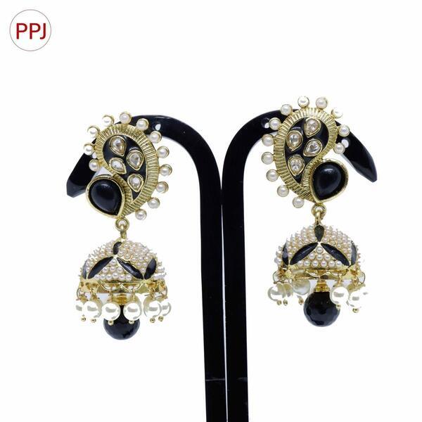 Ppj Collection Mara Gold Plated Big Water Drop With Tear Drop Multi Colour Earring For Women - 1 Pair