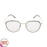 Prescribed Black/Golden Fancy Metal Hexagon Shape Frame Ladies