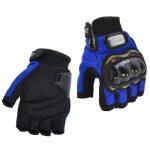 Pro biker half finger Racing motorbike gloves Men(BLUE)