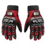 Pro-Biker Synthetic Leather Motorcycle Gloves (Red)