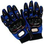 Probiker Full Finger Leatherite Motorcycle Riding Gloves For Men (Blue With Black, Xxl)