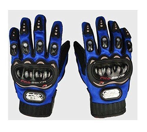 Probiker PROBL01 Leather Motorcycle Gloves (Blue, X-Large)
