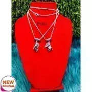 Puku Oxidize Silver Chain