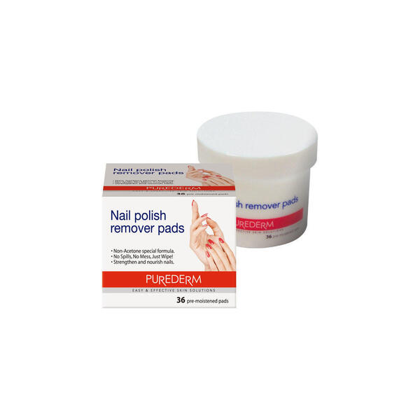 Purederm Nail Polish Remover Pads - 36 Pads