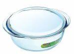 Pyrex 1.4L Round Casserole W/ Lid Clear Glass Oven Proof Microwave Proof