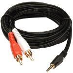 Quality 3.5 mm Stereo Audio Male To 2 RCA Male Cable 1.5 Meter
