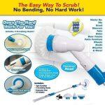 Rechargeable Cordless Electric Spin Scrubber with 3 Replaceable Brush Heads and 1 Extension Arm/Bathroom Brush