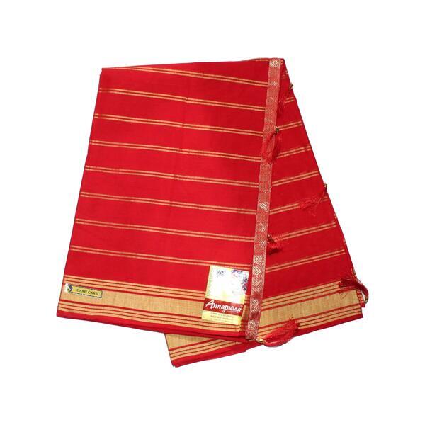 100% Cotton Golden Line Annapurna Sarees For Women