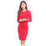 Solid Bodycon Dress For Women